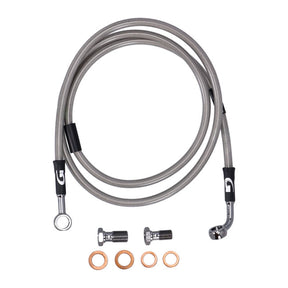 MCS by Goodridge brake line front, stainless clear coated BRAKE LINES Mcs