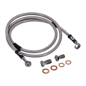 MCS by Goodridge brake line front, stainless clear coated BRAKE LINES Mcs