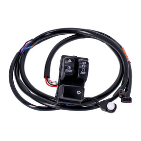 Handlebar switch & wiring kit, brake side. Black SWITCHES HANDLEBAR Mcs