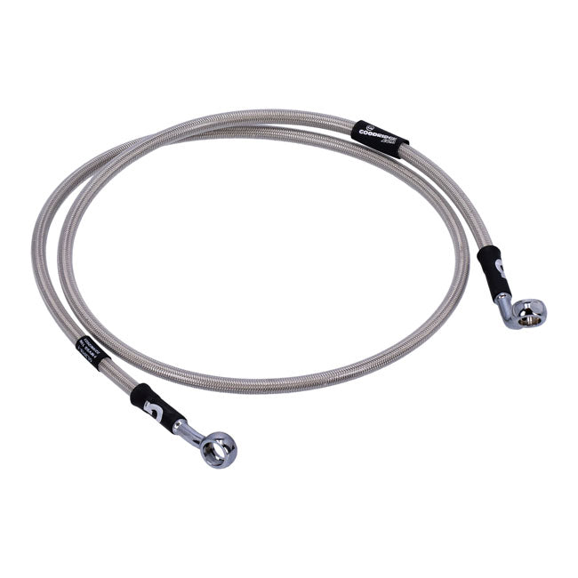 MCS by Goodridge brake line front, stainless clear coated BRAKE LINES Mcs