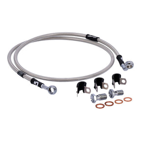 MCS by Goodridge brake line front, stainless clear coated BRAKE LINES Mcs
