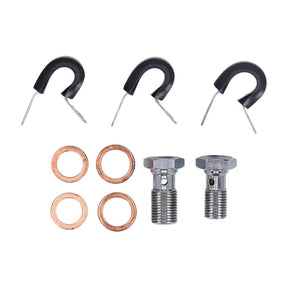 MCS by Goodridge brake line front, stainless clear coated BRAKE LINES Mcs