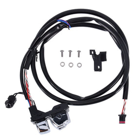 Handlebar Switch & Wiring Kit, Clutch Side. Black Switches Handlebar Mcs