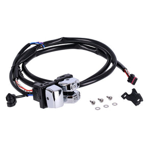 Handlebar Switch & Wiring Kit, Clutch Side. Black Switches Handlebar Mcs