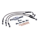 MCS by Goodridge brake line front, stainless clear coated BRAKE LINES Mcs