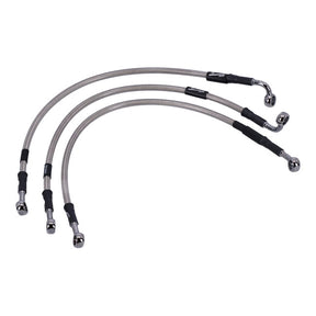 MCS by Goodridge brake line front, stainless clear coated BRAKE LINES Mcs