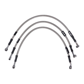 MCS by Goodridge brake line front, stainless clear coated BRAKE LINES Mcs
