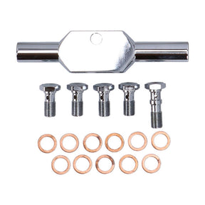 MCS by Goodridge brake line front, stainless clear coated BRAKE LINES Mcs