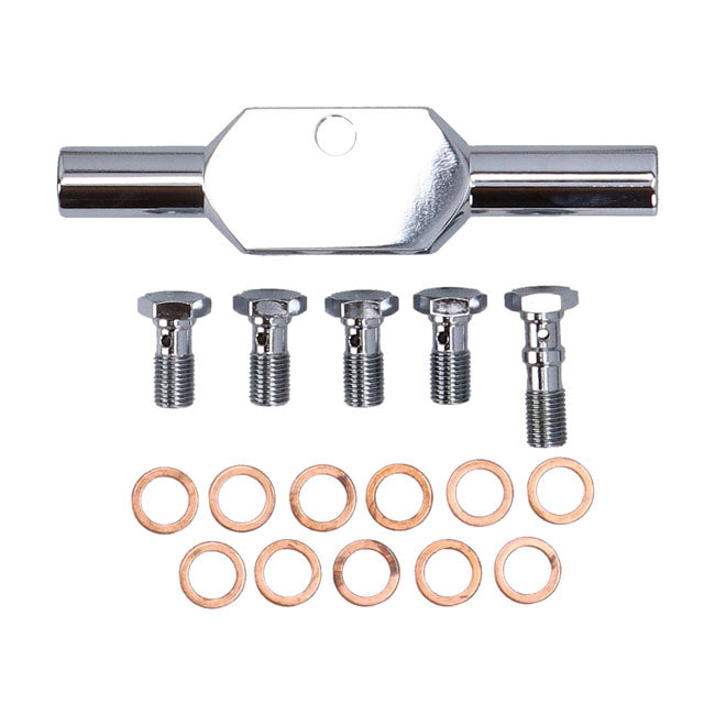 MCS by Goodridge brake line front, stainless clear coated BRAKE LINES Mcs