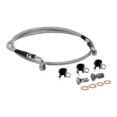 MCS by Goodridge brake line front, stainless clear coated BRAKE LINES Mcs