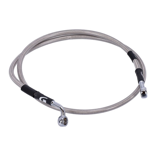 MCS by Goodridge brake line front, stainless clear coated BRAKE LINES Mcs