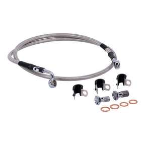 MCS by Goodridge brake line front, stainless clear coated BRAKE LINES Mcs