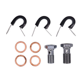 MCS by Goodridge brake line front, stainless clear coated BRAKE LINES Mcs