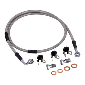MCS by Goodridge brake line front, stainless clear coated BRAKE LINES Mcs