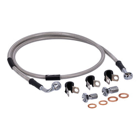 MCS by Goodridge brake line front, stainless clear coated BRAKE LINES Mcs