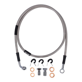 MCS by Goodridge brake line front, stainless clear coated BRAKE LINES Mcs