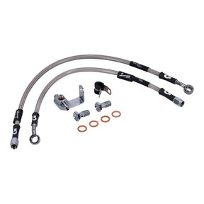 MCS by Goodridge brake line rear, stainless clear coated BRAKE LINES Mcs