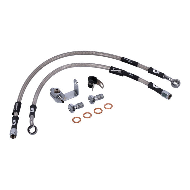 MCS by Goodridge brake line rear, stainless clear coated BRAKE LINES Mcs