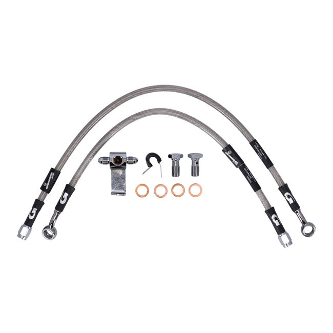 MCS by Goodridge brake line rear, stainless clear coated BRAKE LINES Mcs