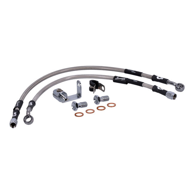 MCS by Goodridge brake line rear, stainless clear coated BRAKE LINES Mcs
