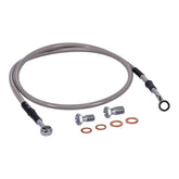 MCS by Goodridge brake line front, stainless clear coated BRAKE LINES Mcs
