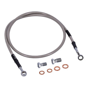 MCS by Goodridge brake line front, stainless clear coated BRAKE LINES Mcs