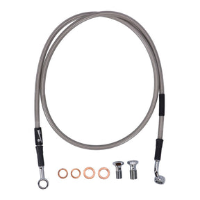 MCS by Goodridge brake line front, stainless clear coated BRAKE LINES Mcs