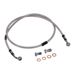 MCS by Goodridge brake line front, stainless clear coated BRAKE LINES Mcs