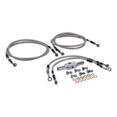 MCS by Goodridge brake line front, stainless clear coated BRAKE LINES Mcs