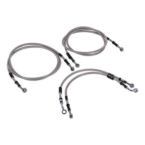 MCS by Goodridge brake line front, stainless clear coated BRAKE LINES Mcs