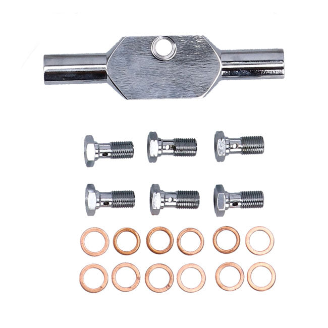 MCS by Goodridge brake line front, stainless clear coated BRAKE LINES Mcs