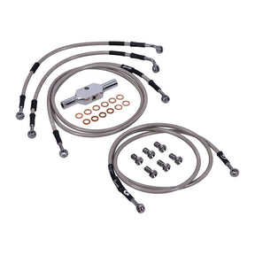 MCS by Goodridge brake line front, stainless clear coated BRAKE LINES Mcs