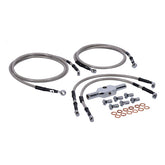 MCS by Goodridge brake line front, stainless clear coated BRAKE LINES Mcs