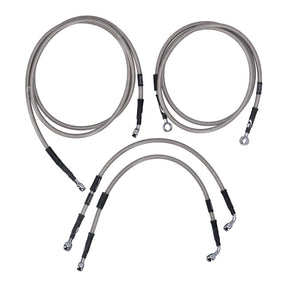 MCS by Goodridge brake line front, stainless clear coated BRAKE LINES Mcs