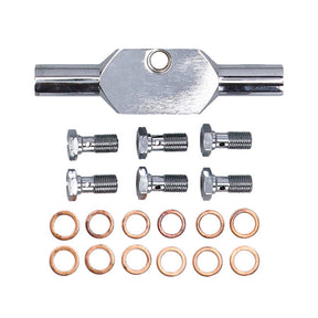 MCS by Goodridge brake line front, stainless clear coated BRAKE LINES Mcs