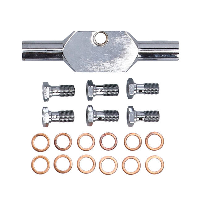 MCS by Goodridge brake line front, stainless clear coated BRAKE LINES Mcs