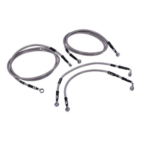 MCS by Goodridge brake line front, stainless clear coated BRAKE LINES Mcs