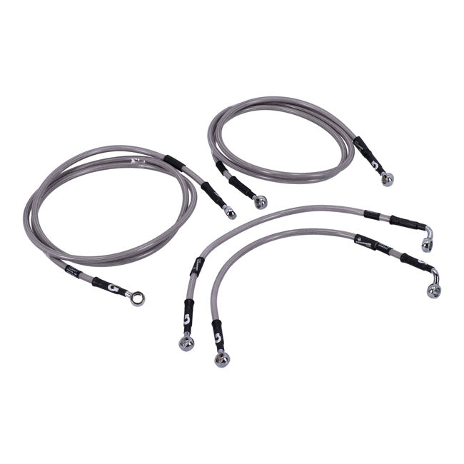 MCS by Goodridge brake line front, stainless clear coated BRAKE LINES Mcs