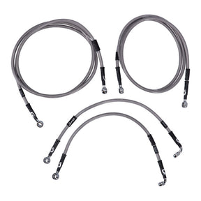 MCS by Goodridge brake line front, stainless clear coated BRAKE LINES Mcs