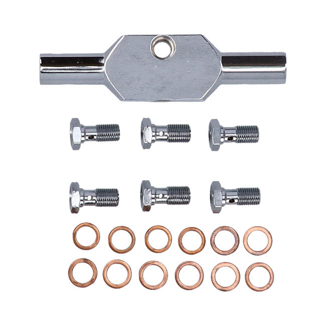 MCS by Goodridge brake line front, stainless clear coated BRAKE LINES Mcs