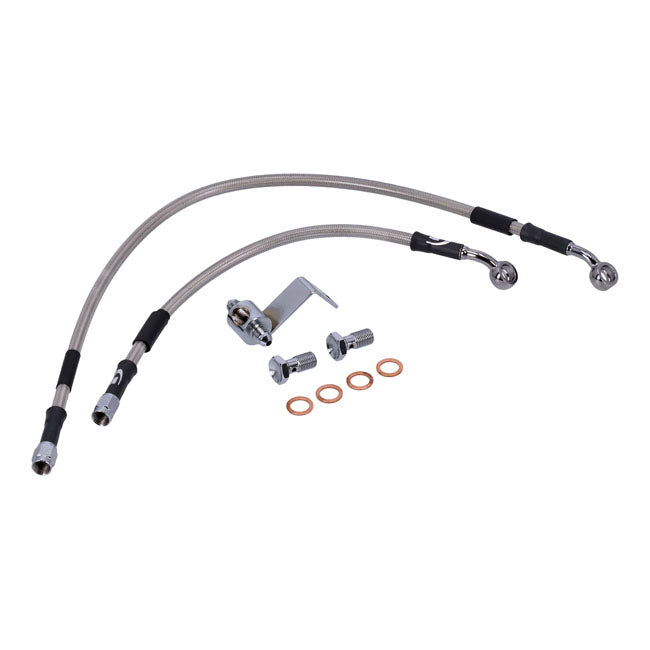 MCS by Goodridge brake line rear, stainless clear coated BRAKE LINES Mcs