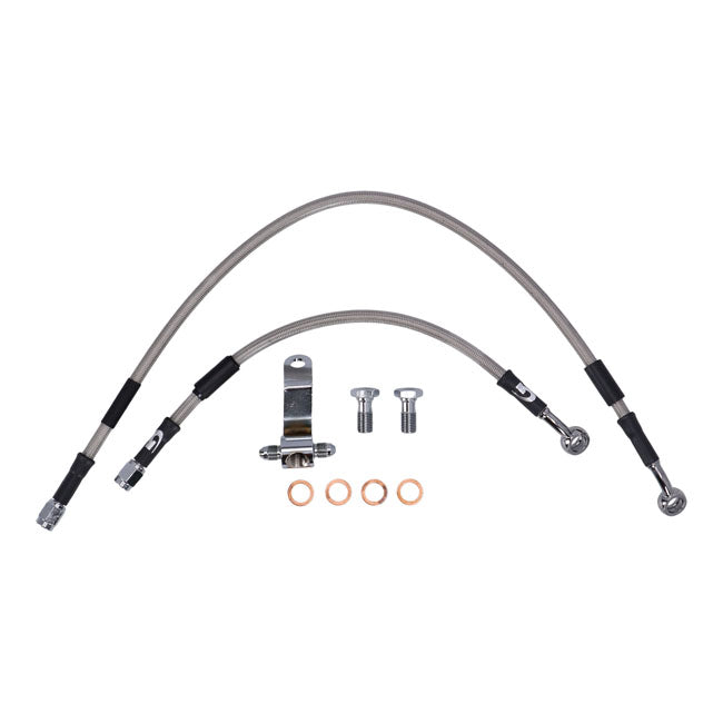 MCS by Goodridge brake line rear, stainless clear coated BRAKE LINES Mcs