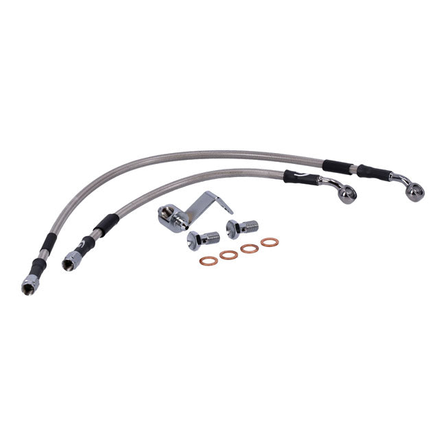 MCS by Goodridge brake line rear, stainless clear coated BRAKE LINES Mcs