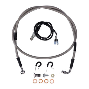 MCS by Goodridge brake line rear, stainless clear coated BRAKE LINES Mcs