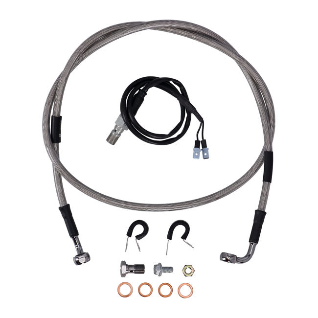 MCS by Goodridge brake line rear, stainless clear coated BRAKE LINES Mcs