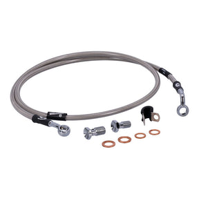 MCS by Goodridge brake line front, stainless clear coated BRAKE LINES Mcs
