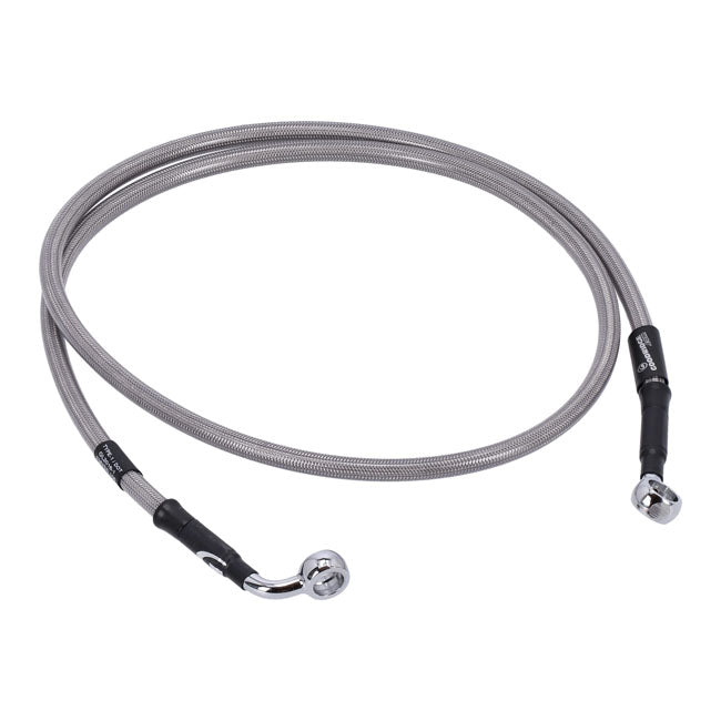 MCS by Goodridge brake line front, stainless clear coated BRAKE LINES Mcs