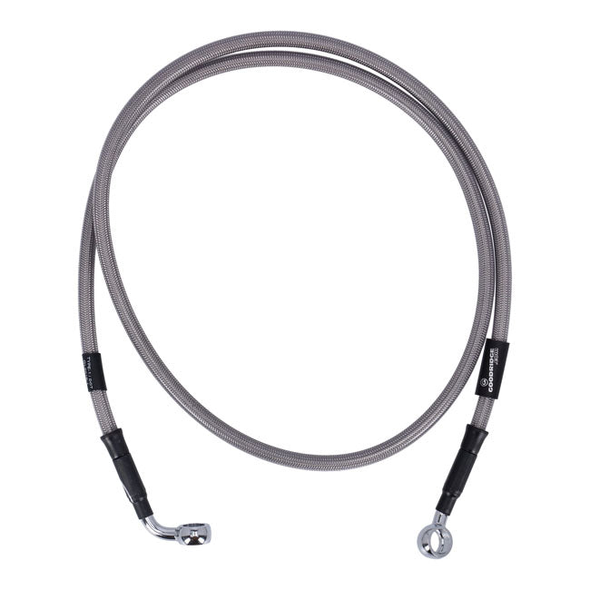 MCS by Goodridge brake line front, stainless clear coated BRAKE LINES Mcs