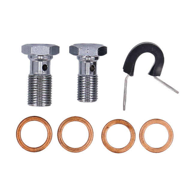 MCS by Goodridge brake line front, stainless clear coated BRAKE LINES Mcs
