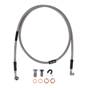 MCS by Goodridge brake line front, stainless clear coated BRAKE LINES Mcs